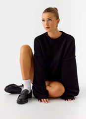 Jack Oversized Knit Sweater - Black