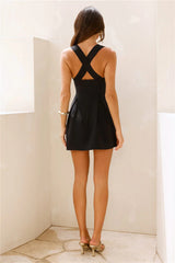 Flirt With Elegance Mini Dress Black